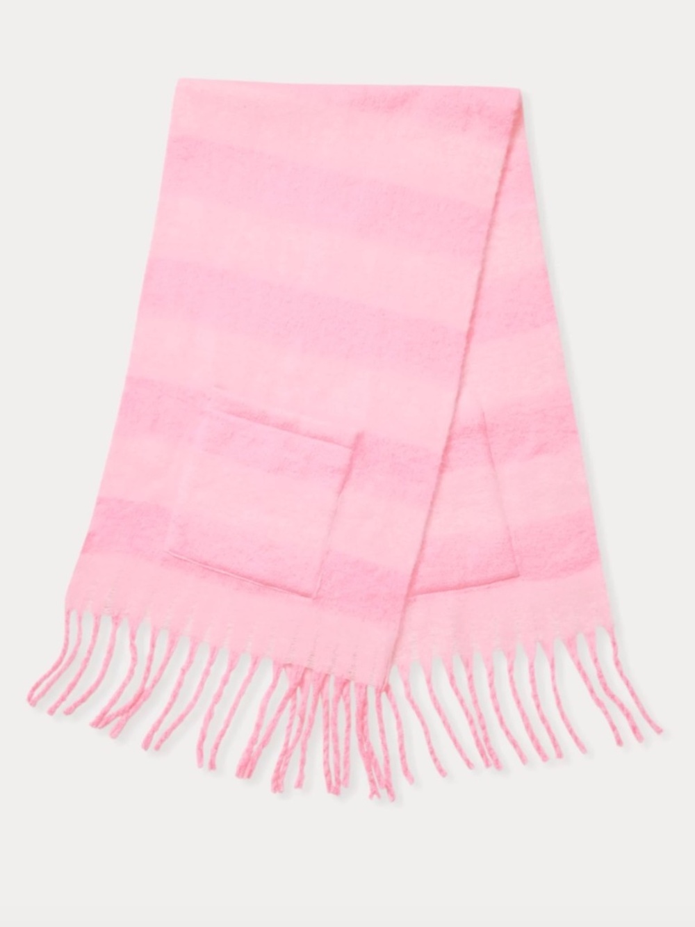 Lilly Pulitzer Camelia Pink Striped Fringe Wrap Shawl with Pockets NWT
